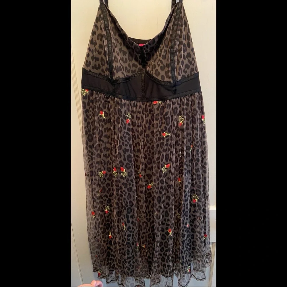 Torrid’s Betsy Johnson Black Leopard Skater Mid Dress - Picture 1 of 5